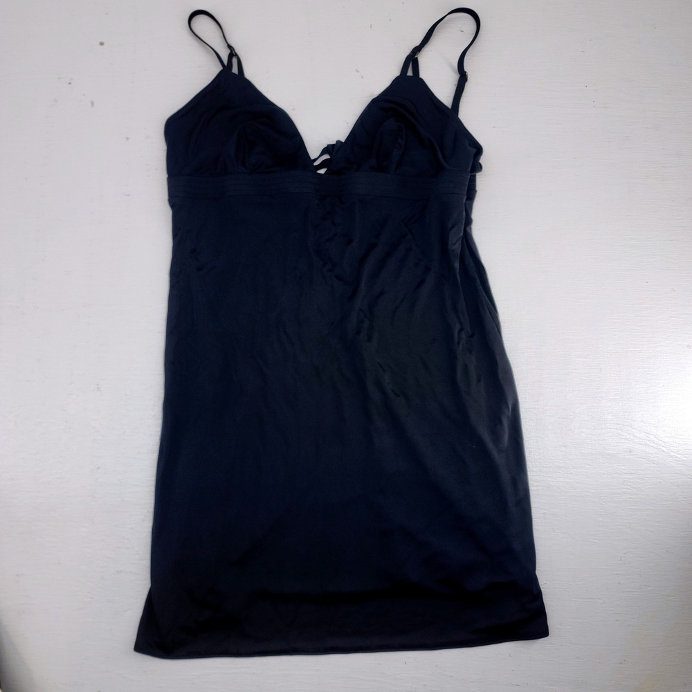 Victoria's Secret Large | Nylon Black Low Back Slip Chemise Lingerie Nightie - Picture 3 of 7